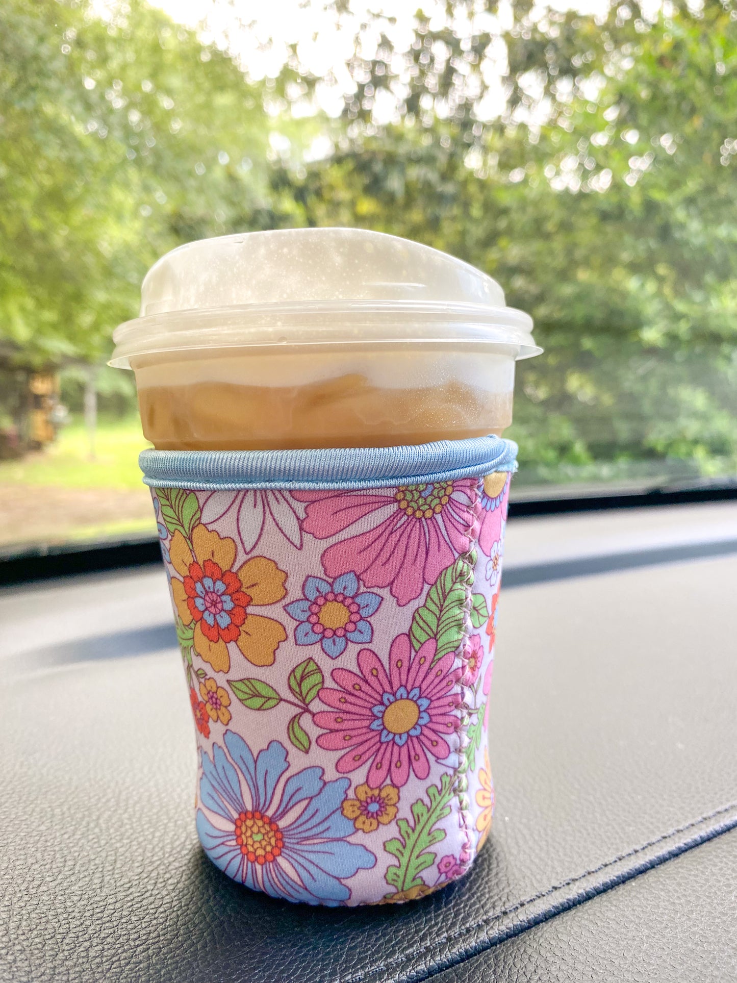 Groovy Gal Floral Iced Coffee Coozie