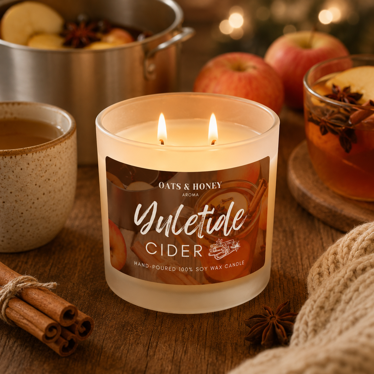 Yuletide Cider | Hand-Poured, Soy Wax