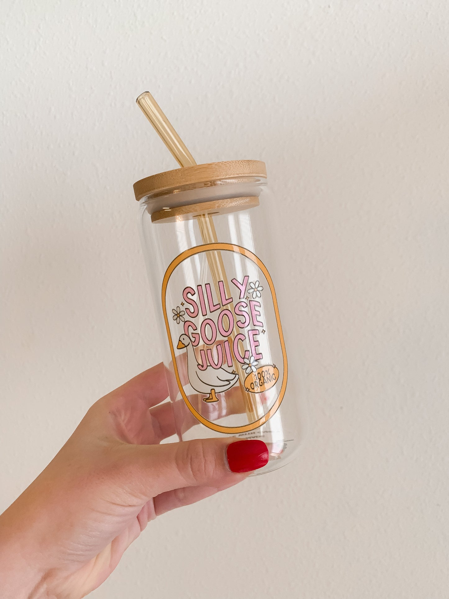 Silly Goose Juice - Glass Can Cup