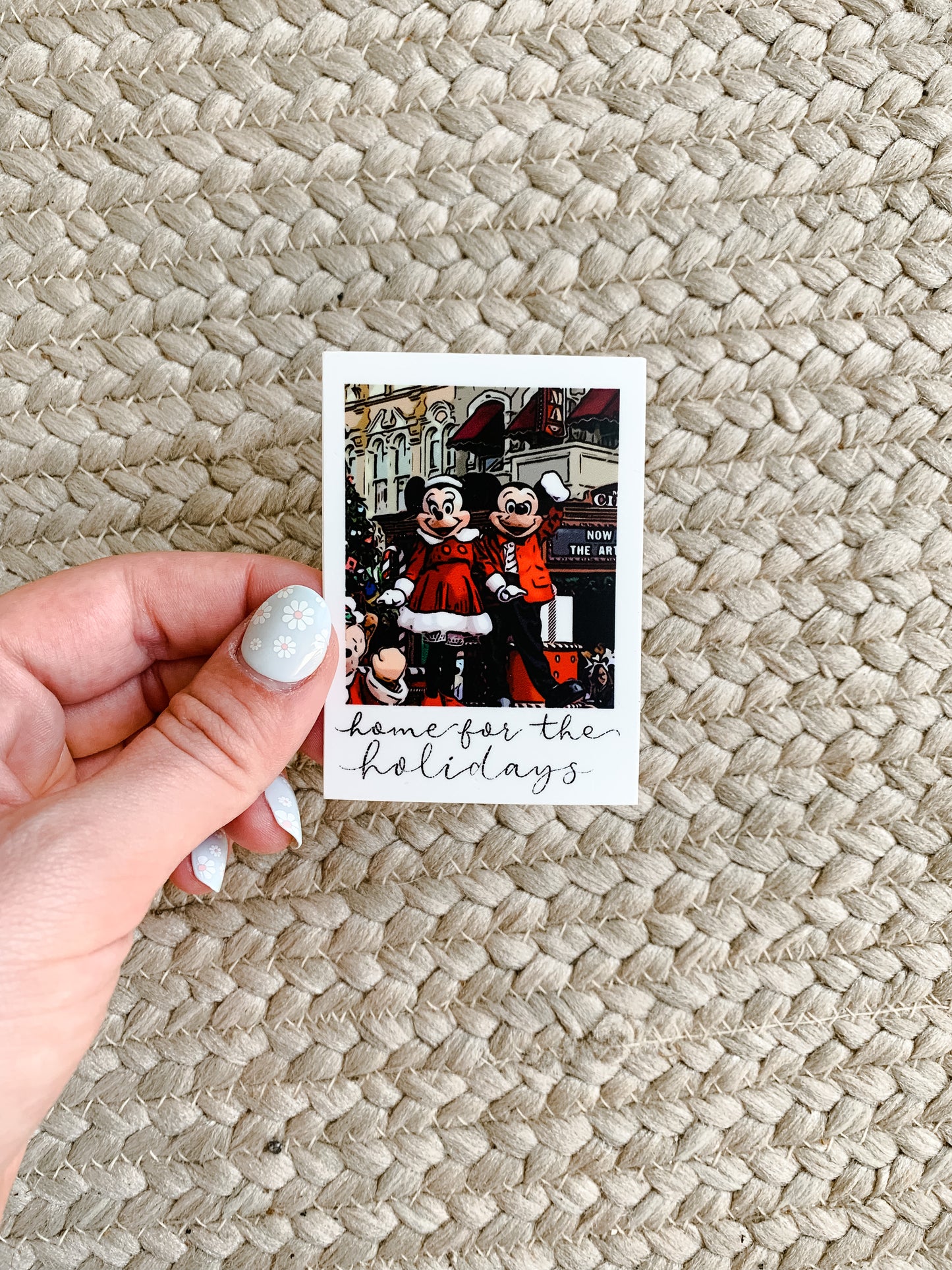 Christmas on Main Street Polaroid Sticker