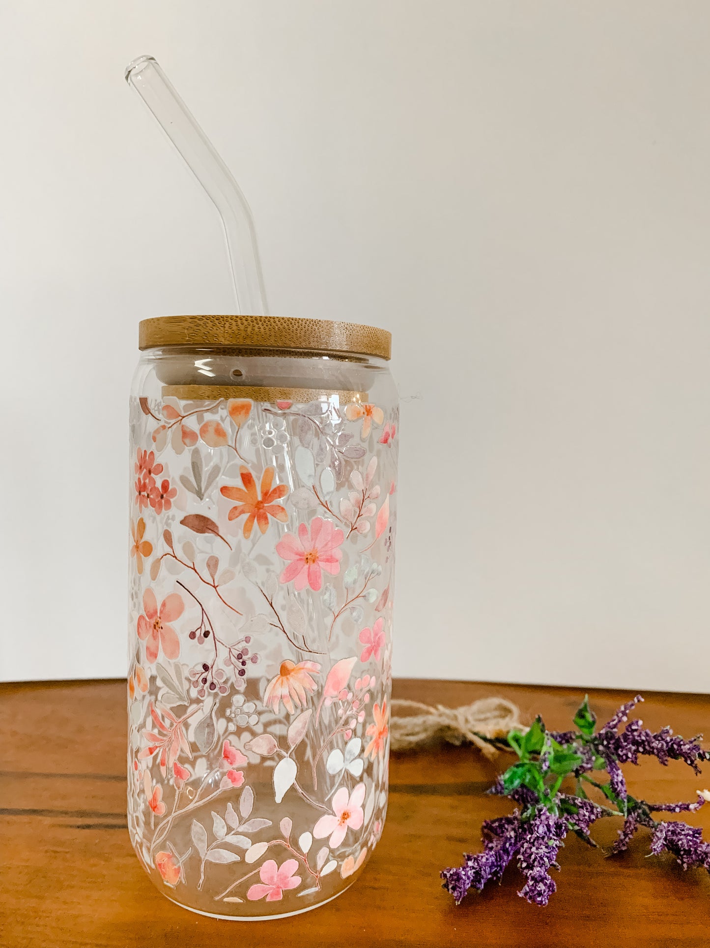 Wildflower Garden - Glass Can Cup