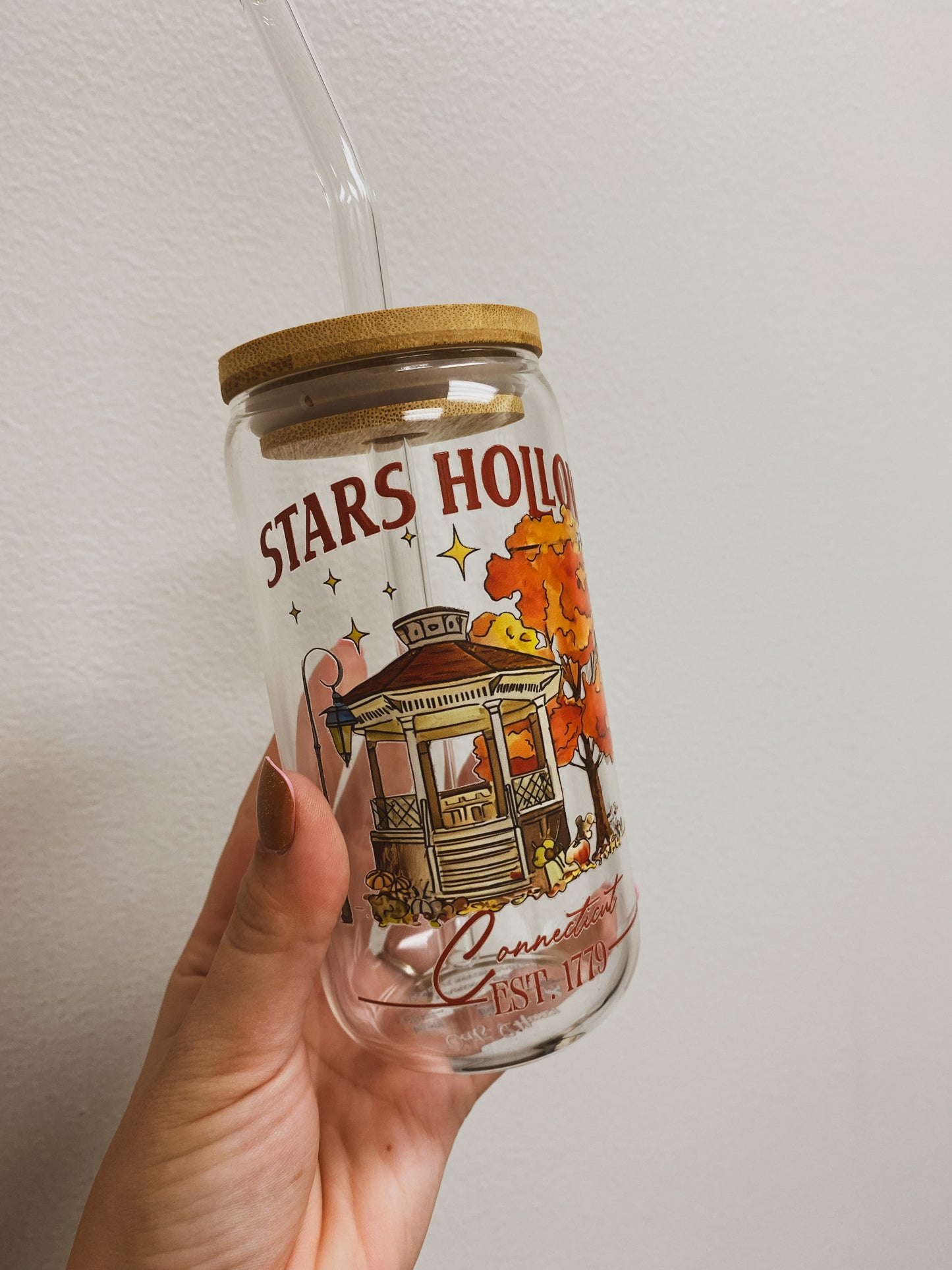 Stars Hollow Gazebo Fall Glass Cup