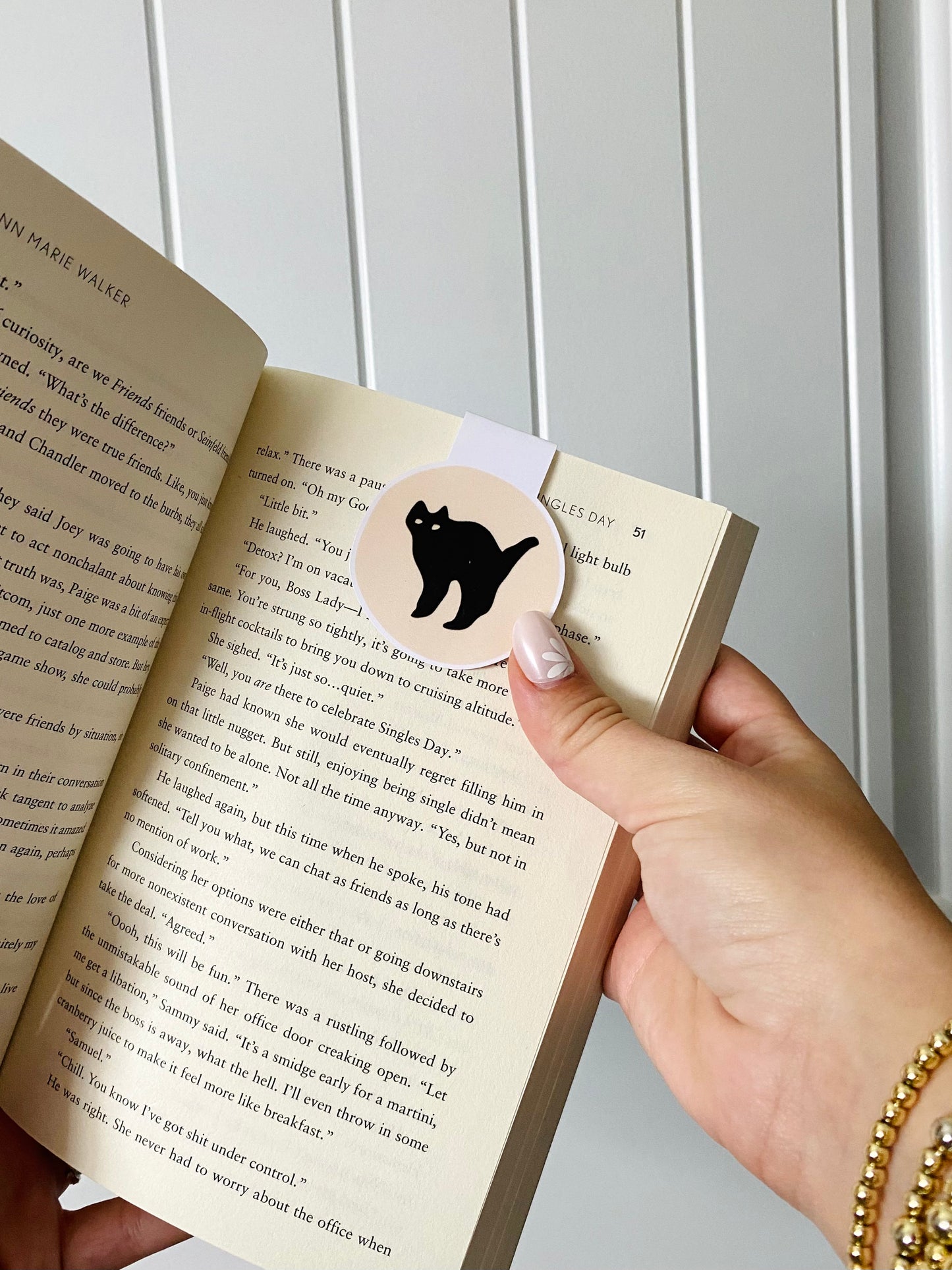 Halloween Cat Cookie Magnetic Bookmark