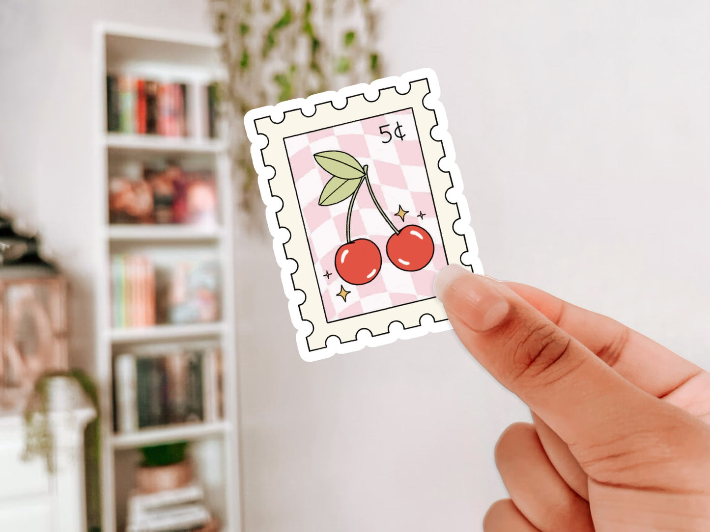 Cherry Stamp Sticker