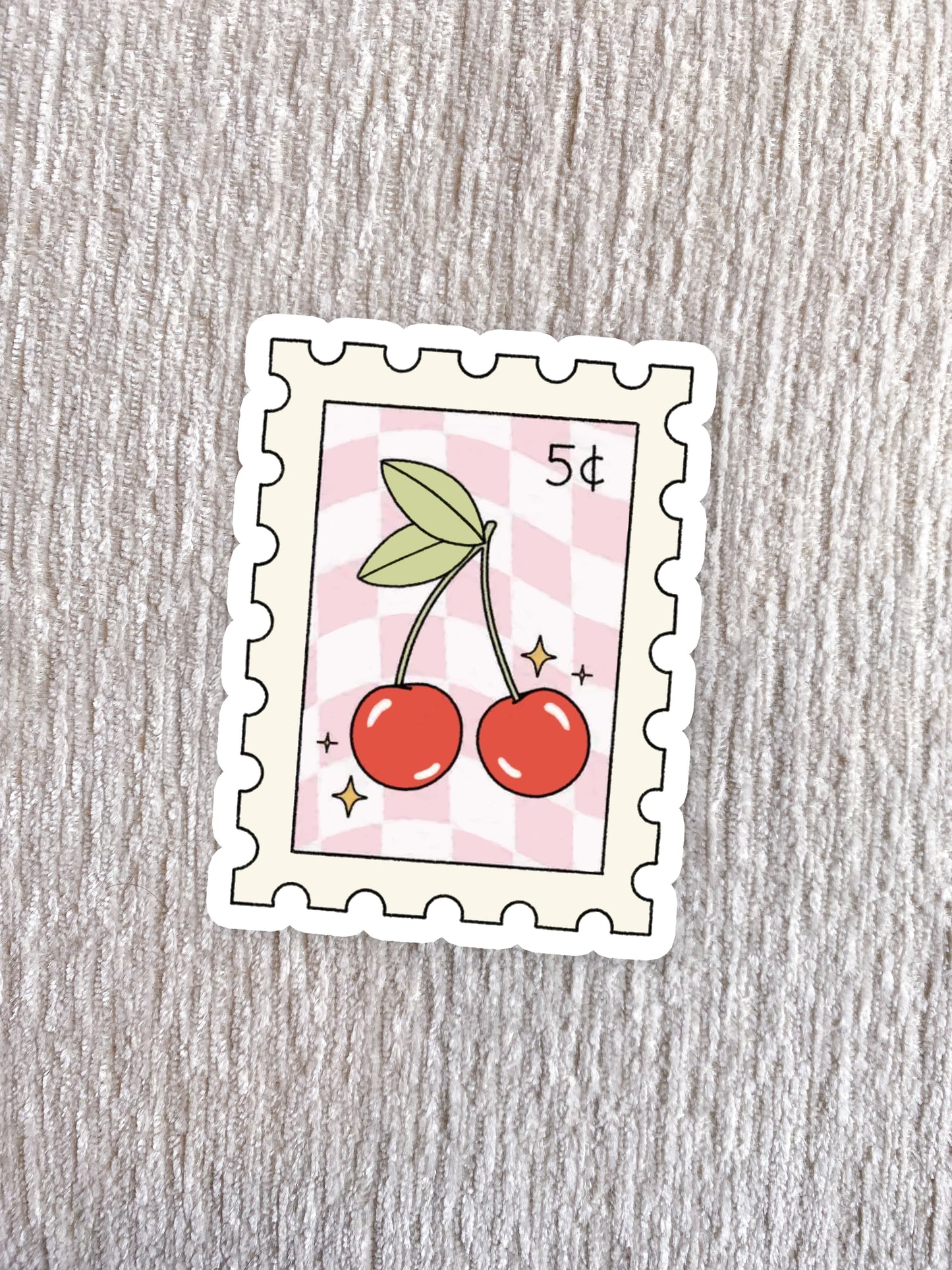 Cherry Stamp Sticker