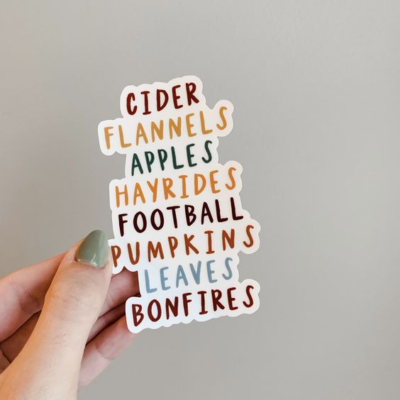Fall Favorites Jumbo Sticker