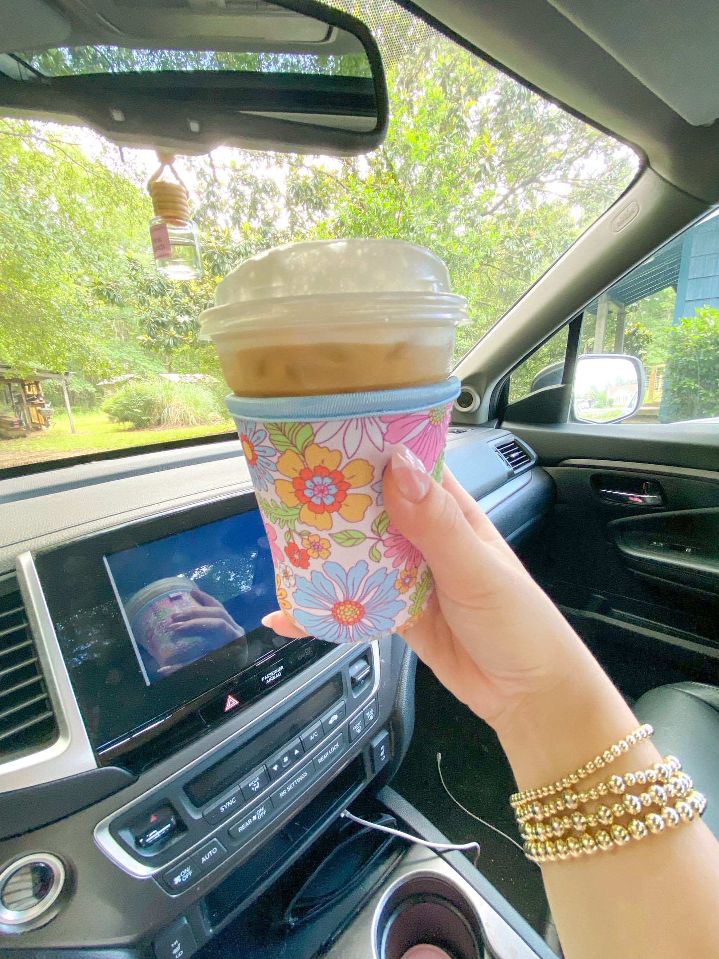 Groovy Gal Floral Iced Coffee Coozie