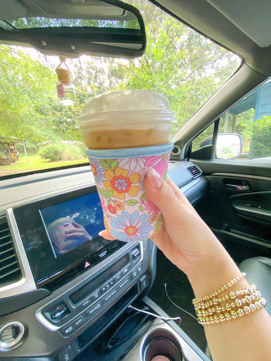 Groovy Gal Floral Iced Coffee Coozie