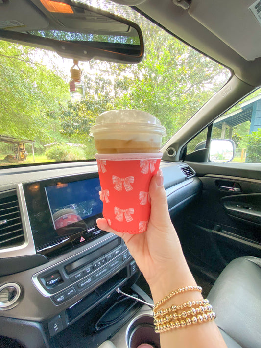 Summer Bows Iced Coffee Coozie