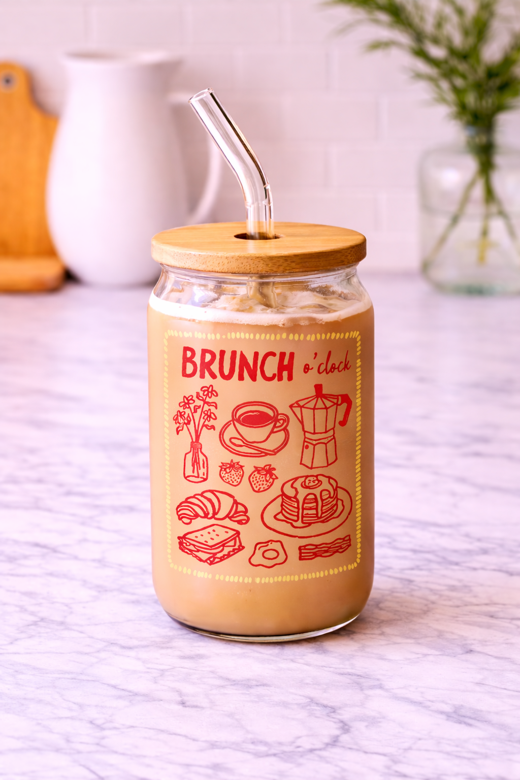 Brunch o'Clock | Glass Cup