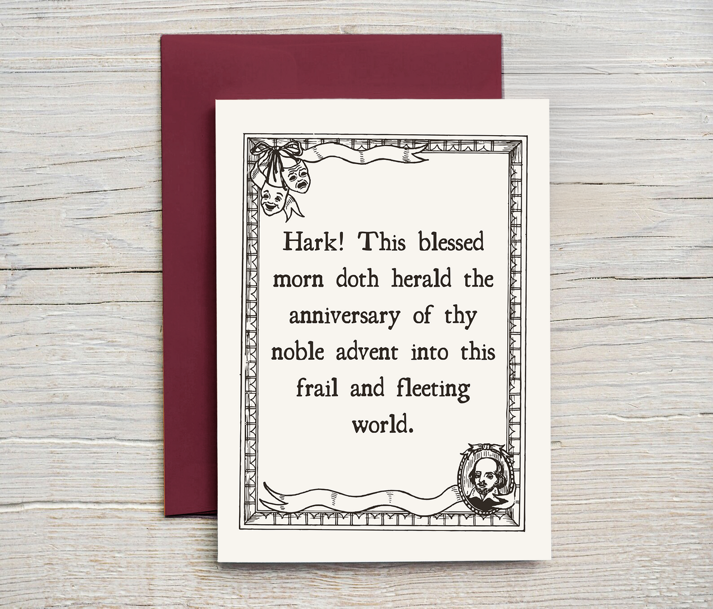 Shakespeare Funny Birthday Card