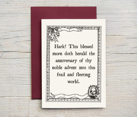 Shakespeare Funny Birthday Card