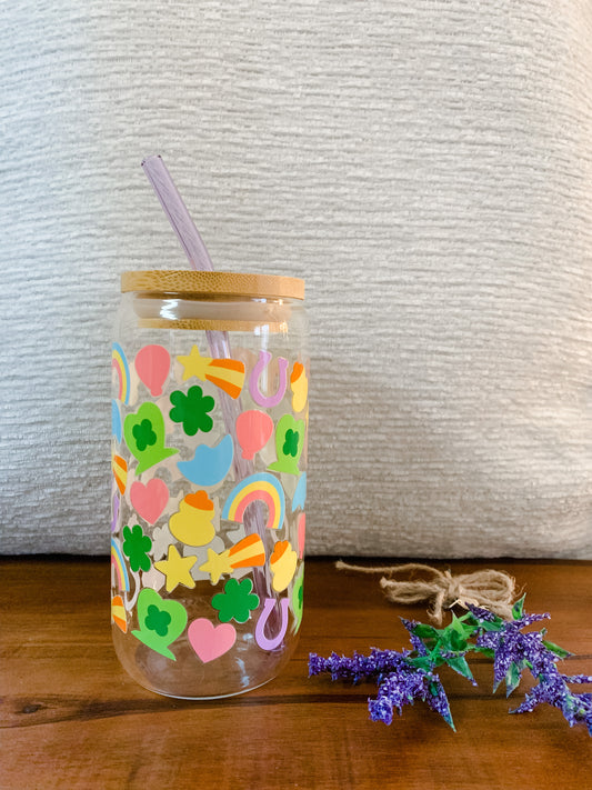 Lucky Charms - Glass Can Cup