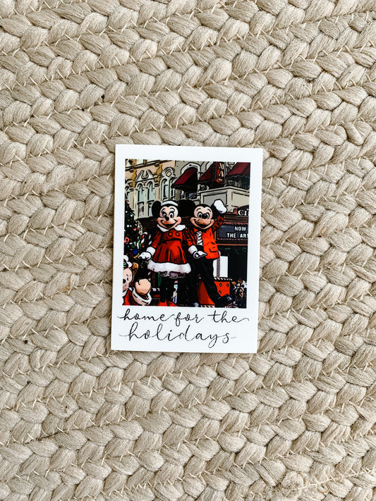 Christmas on Main Street Polaroid Sticker