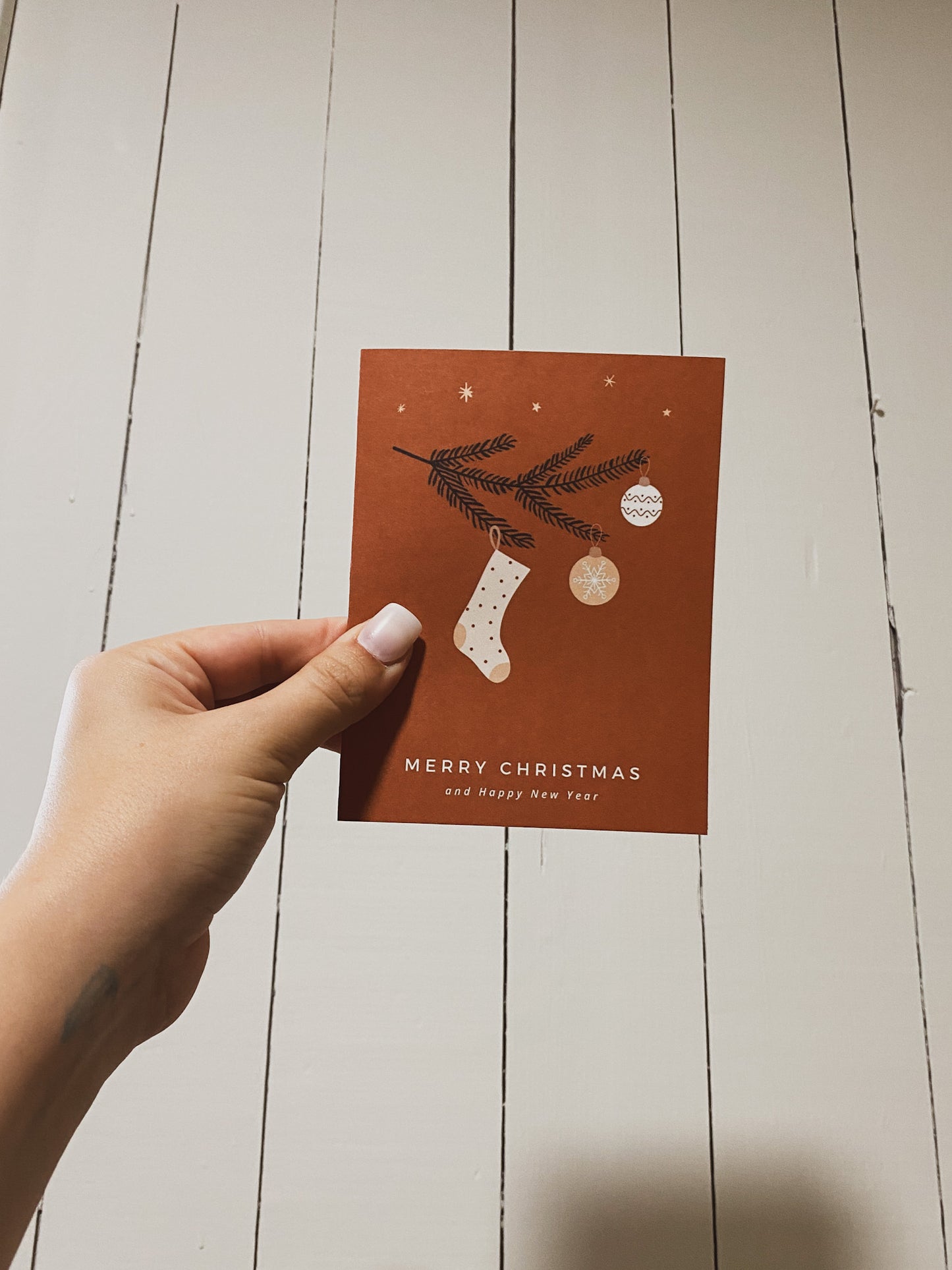 Boho Stocking | Christmas Card
