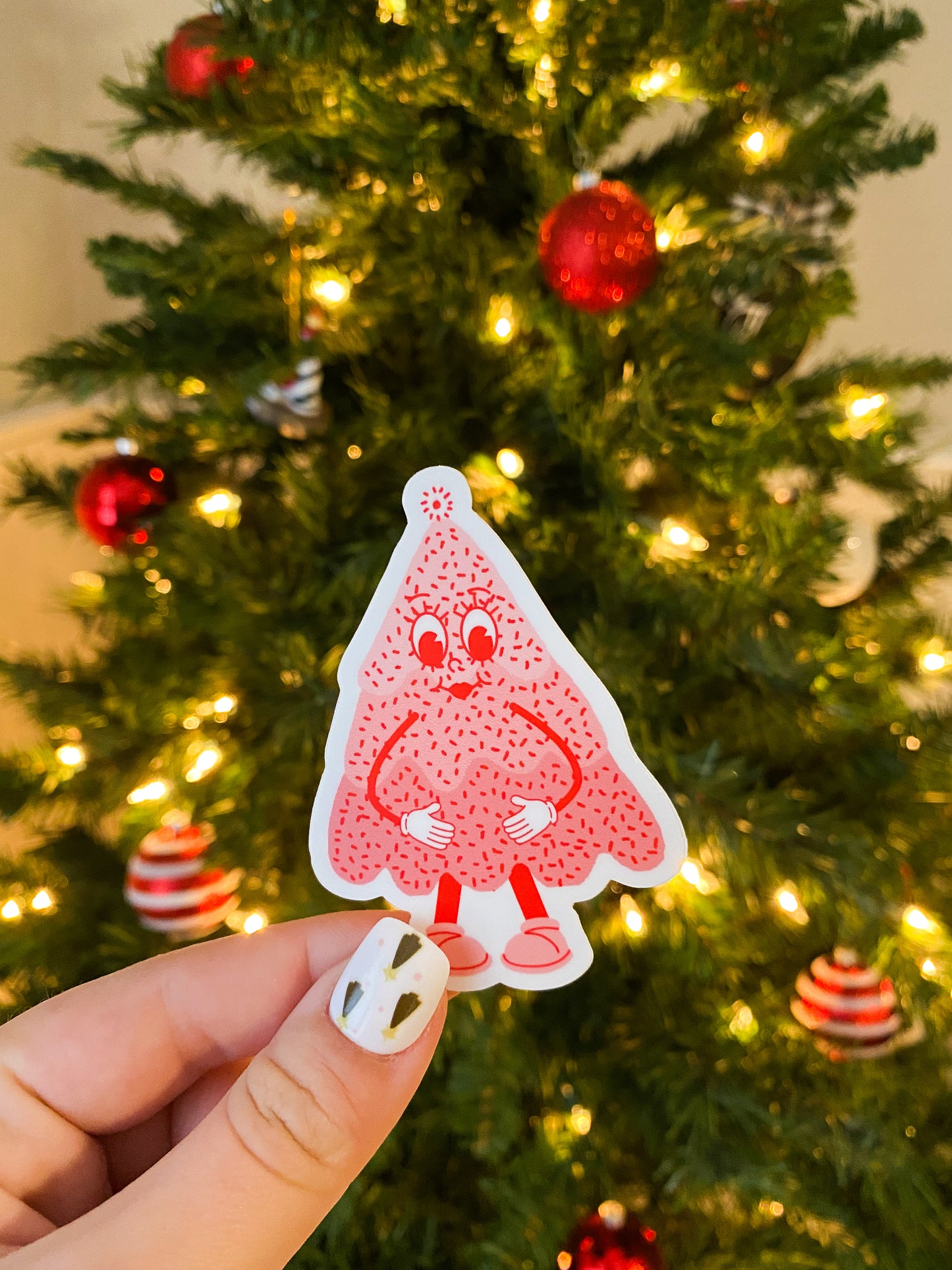 Girliest Christmas Tree Sticker