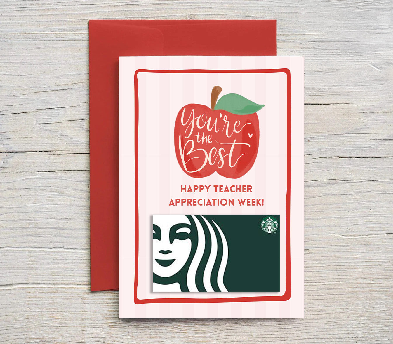 You're the Best | Teacher Appreciation Gift Card Holder
