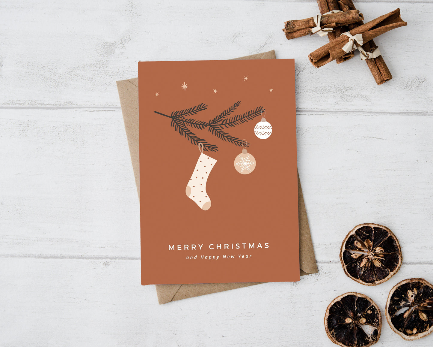 Boho Stocking | Christmas Card
