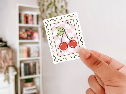 Cherry Stamp Sticker