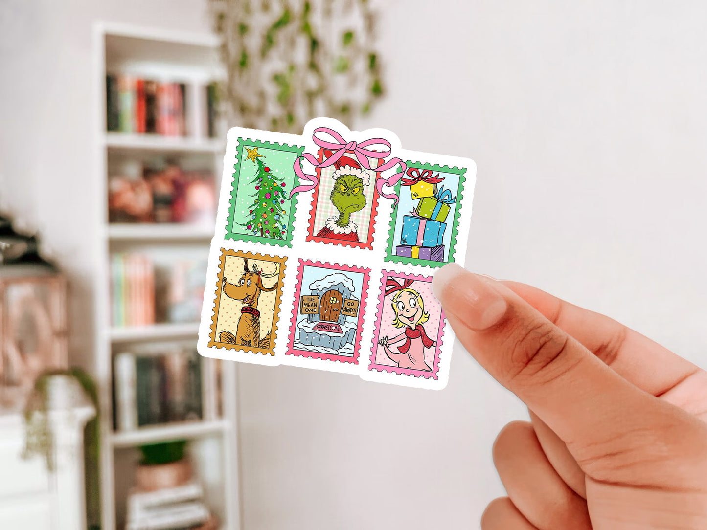 Grinchy Stamps Sticker