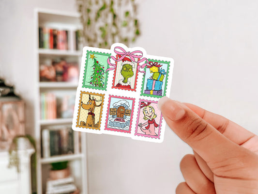 Grinchy Stamps Sticker