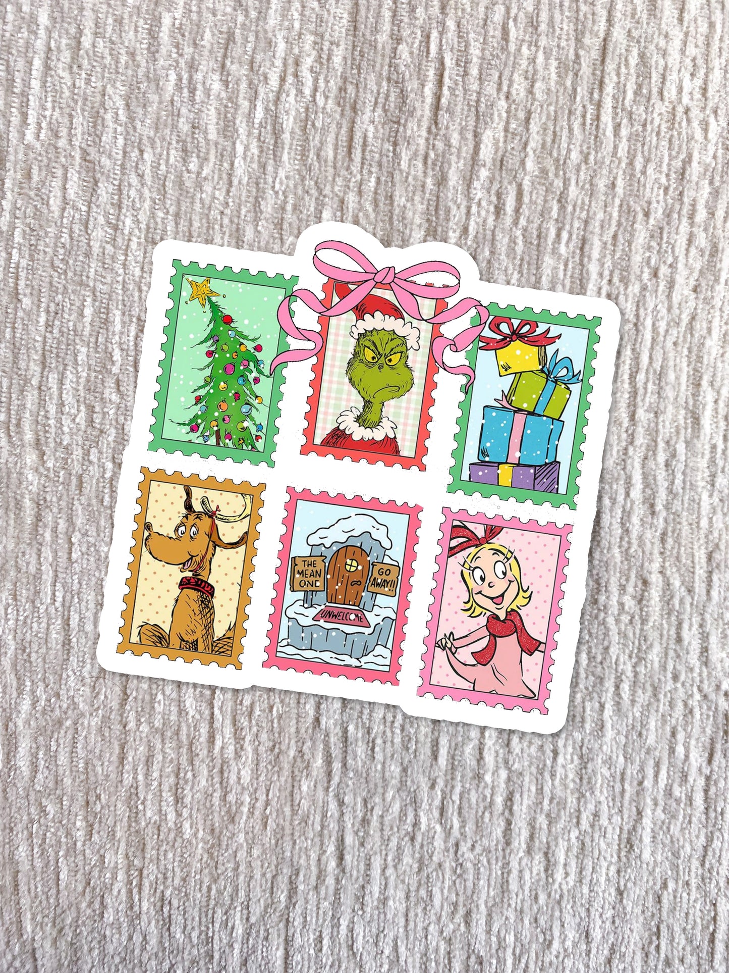 Grinchy Stamps Sticker
