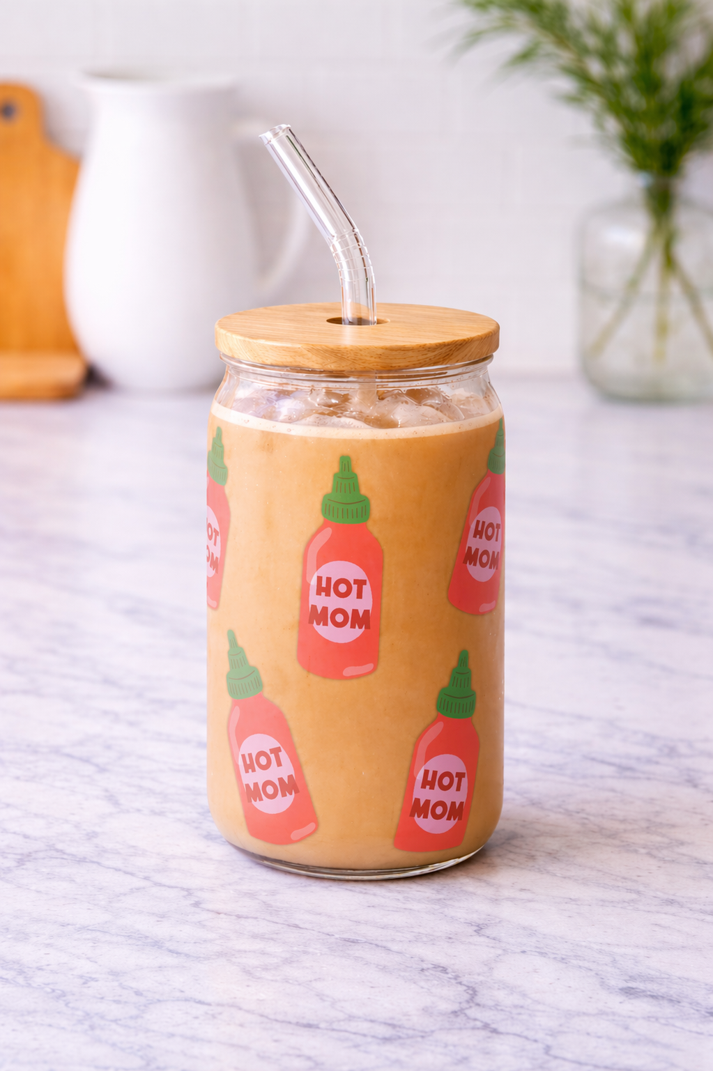 Hot Mom | Glass Cup