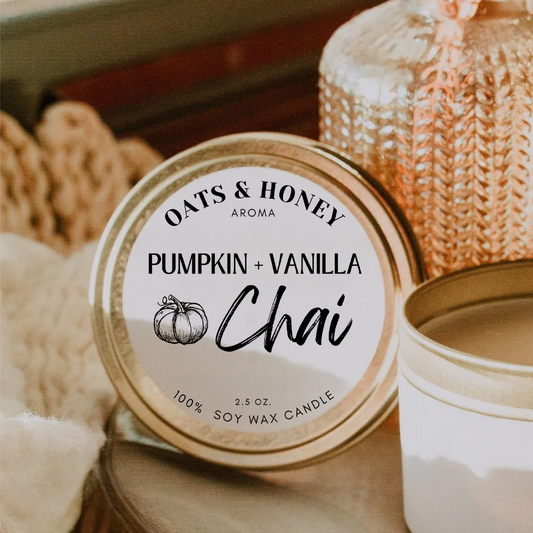 Pumpkin + Vanilla Chai | 2 oz. Soy Candle