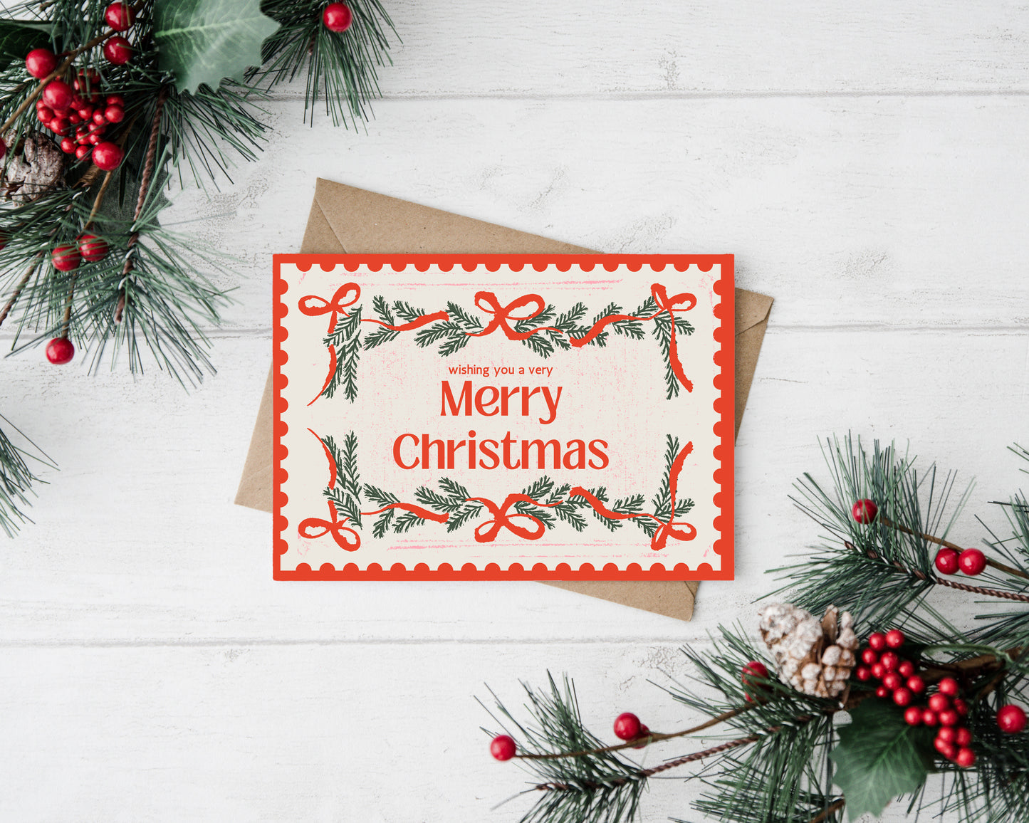 Vintage Bows | Christmas Card