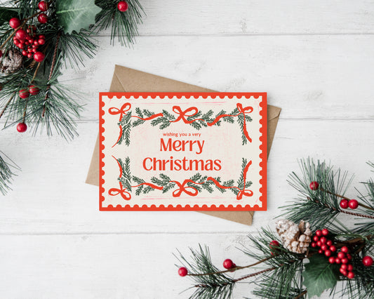 Vintage Bows | Christmas Card