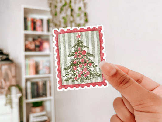 Watercolor Christmas Stamp Sticker